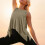 People Inspired Clothes Women's Workout Back Open Top-Black S 6