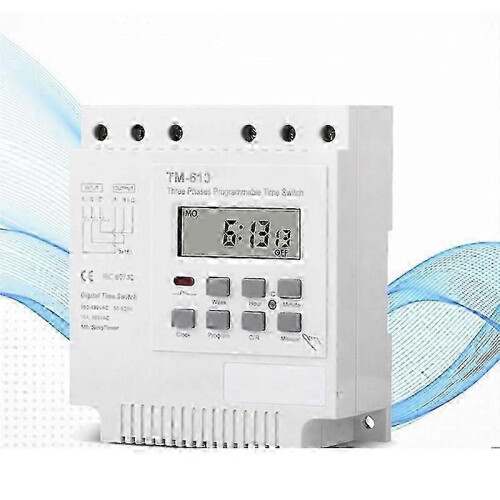 Minuterie programmable numérique pour applications triphasées 380 V 415 V avec rétroéclairage 2