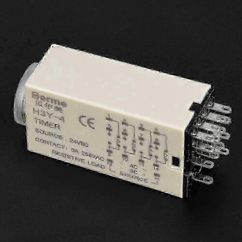Compatible 14-Pin 24VDC Timer for H3Y-4 Relay, Pointer Control Switch with 30 Second Delay Function 2