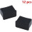 12 Pack Black Felt Pads 30x15mm, Rectangular Rubber Protector Caps for Table Legs 3