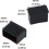 12 Pack Black Felt Pads 30x15mm, Rectangular Rubber Protector Caps for Table Legs 4