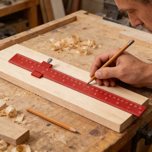 Professional Aluminum Alloy Positioning Ruler for-Red 2