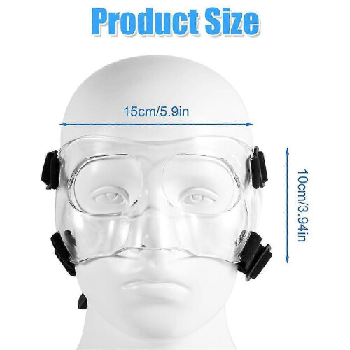 Adjustable nose guard for sports, face mask with protective padding 2