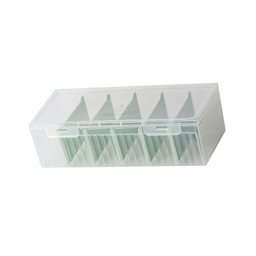 Large Capacity Clear Card Holders Lid Included Adjustable-Green