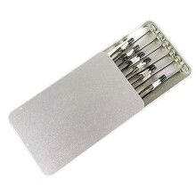12Pcs Flexible Magnetic Flexible Clamps and Steel Box-Silver