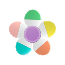 Fluorescent Highlighter Pen 5-Color-in-1 Spinner-Morandi. color