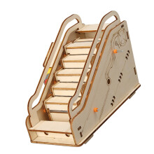 Wooden 3D Escalator DIY Kits For Mechanical Principle