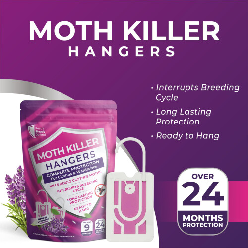 9-Pack Clothes Moth Killer Hangers for Wardrobes: Clothes Moth Killer 1