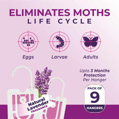 9-Pack Clothes Moth Killer Hangers for Wardrobes: Clothes Moth Killer 2
