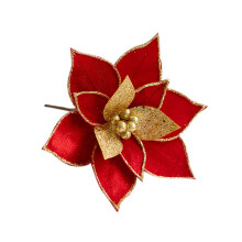 Gold Cloth Christmas Flower Ornament18x14cm or25x14cm
