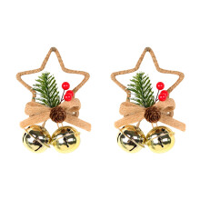 Weihnachtsglocken-Ornament-Set – Rot/Gold/Weiß, 10x14cm,