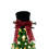 Christmas Tree Topper Hat30x22cm Red and Black Cloth 1