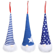 Patriotic Gnome Plush Decoration with Light