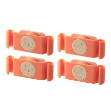 Range-câbles par lot de 4, ABS vert/orange/bleu