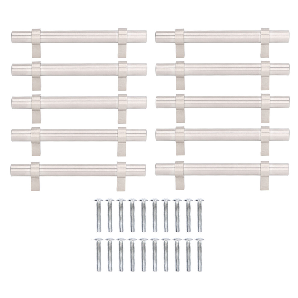 10Pcs Stainless Steel Cabinet Pulls, Modern Design 9058772674807