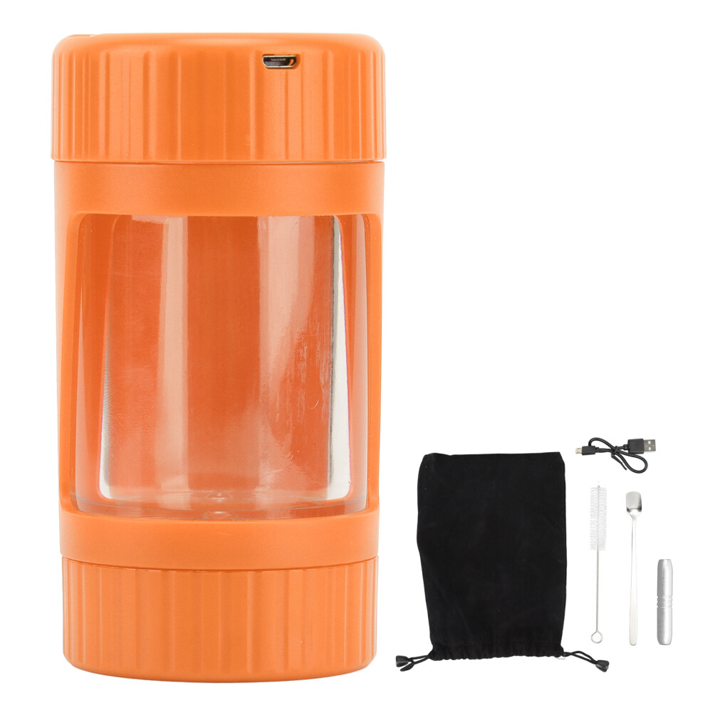 Light Led -Up Cigarette Jar With Grinder & Magnifier