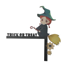 Halloween-Türeckenschild aus Holz, mehrfarbig, 6er-Set