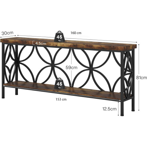 Tribesigns Tribesigns Console Table with Shelf, 160 cm Narrow Coffee Table, Hallway Table 1