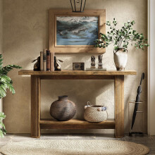 Tribesigns moderne consoletafel, smalle haltafel met 2 planken