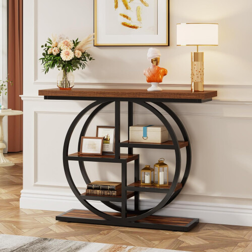Tribesigns Tribesigns Console Table, 105 cm, Industrial 6-Tier Entryway Table 2