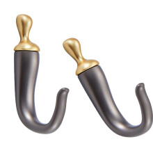Zinc Alloy Pepper Hook for Hanging Outerwear Keys-gold gray