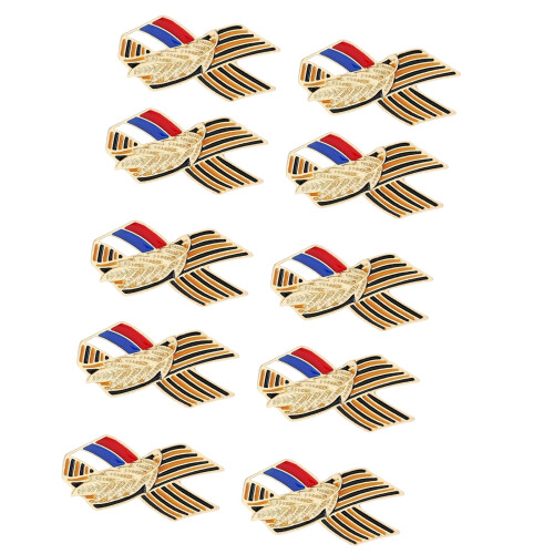 Russia Victory Day Commemorative Brooch Lapel Pin Secure Closure