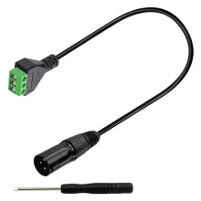 Compact Portable XLR Cable XLR Connector to 3 Pin Screw-M ale