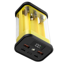 Transparents PowerBank Case For 18650 Batteries No-Yellow