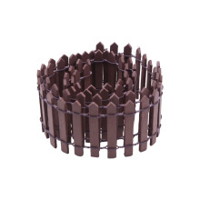 Realistic Wood Fence Figure for Indoor Outdoor-coffee color