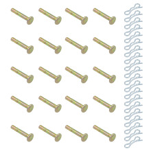 Pack of 20Pairs Shear Pin Cotter Pin Assembly Suitable with Snow