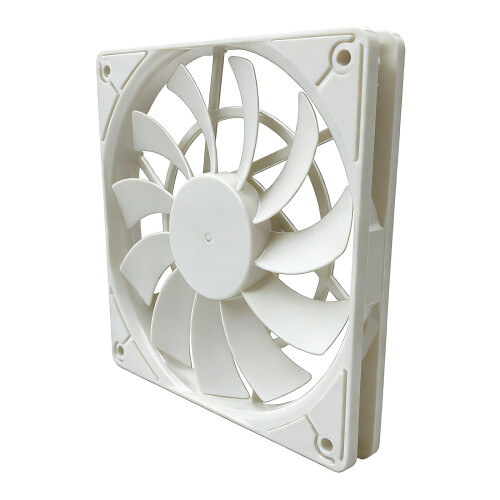 MF12015 Reverse Blade PC Cooling Fan Thin for Compact-White
