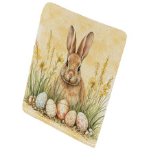 Housse de chaise en peluche personnalisable, imprimé lapin de-R
