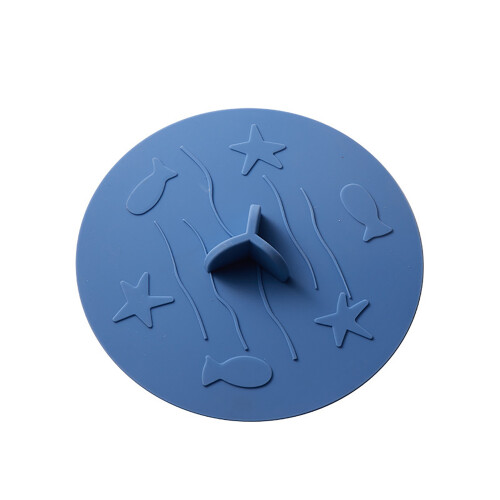 Silikon-Bodenablaufabdeckung 15 cm Weiß/Hell/Dunkelblau