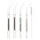 Crystal Glass Drinking Straws23cm Multicolour Set of4 1