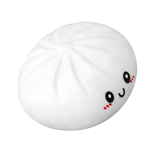 Dumpling Shape Stress Management Knijpspeeltje met schattig-wit