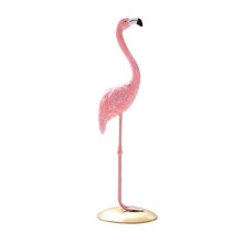 Ornement flamant rose en résine rose, décoration de bureau