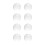 8Pcs Universal Speaker Isolation Feet Easy-transparent 16x8mm 1