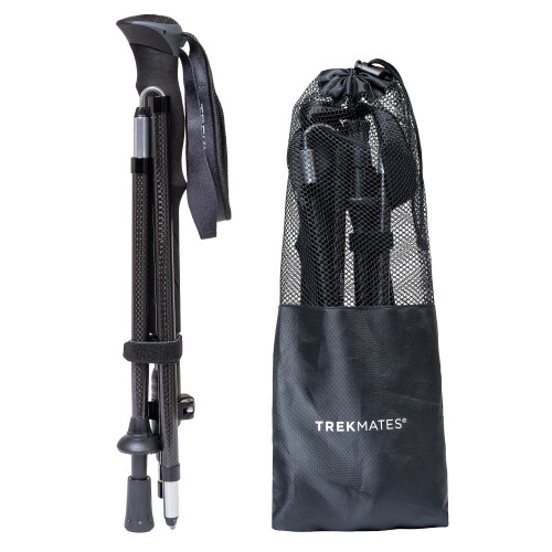 Trekmates - Folding Carbon Pole Pair Lightweight Compact 5 Section Hiking Trekking Sticks 1