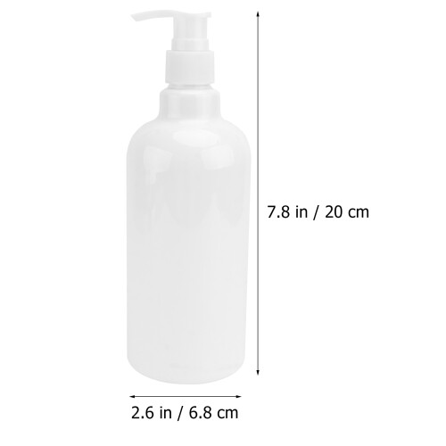 8Pcs Refillable White Bottles with Pump for Shampoo Liquid Soap 1