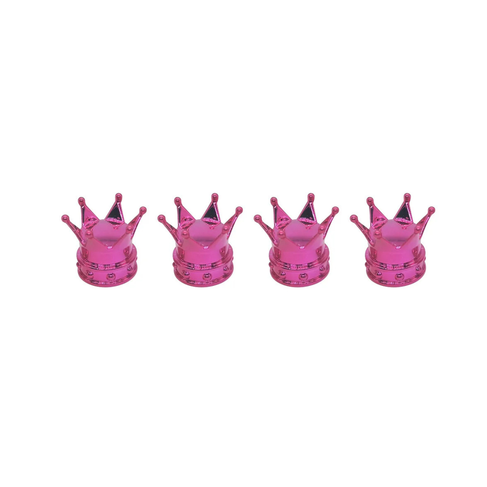 Leak Proof Decorative Crown Style Valves Cap Enhancing-Rose Red 7751001366406