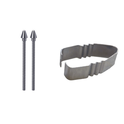 Ensemble de pointes de stylo et de clips en métal pour-2 pièces