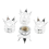Leak Proof Decorative Crown Style Valves Cap Enhancing-Silver 1