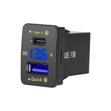 Charging Port with Voltmeter for 2009-2019 Easy-Blue light