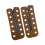 Shoelace Zippered Inserts Decoration-Brown 12hole PU 1