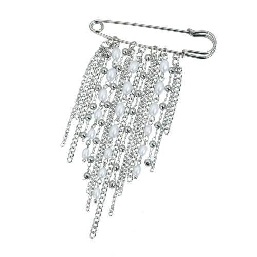 Premium Alloy Crafted Brooch Features Tassels Accessory-1419