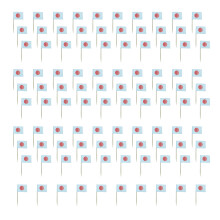 100Pcs Wooden Paper Toothpick Colorful National Flag Cake-Japan