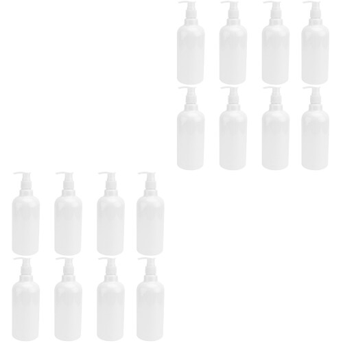 16Pcs Large Capacity White Bottles with Pump for Shampoo Dispensing 2