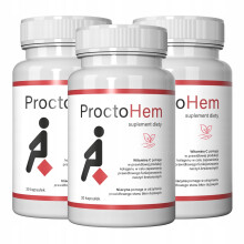 3x ProctoHem - alívio de hemorróidas suporte vascular 30 k