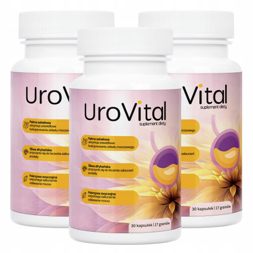3x Urovital - Φυσική προστασία του ουροποιητικού συστήματος 30 κάψουλες.