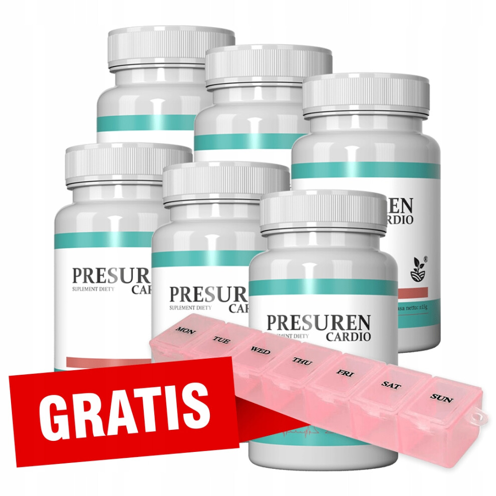6x dietary supplement Presuren Cardio hawthorn capsules 30 pcs.